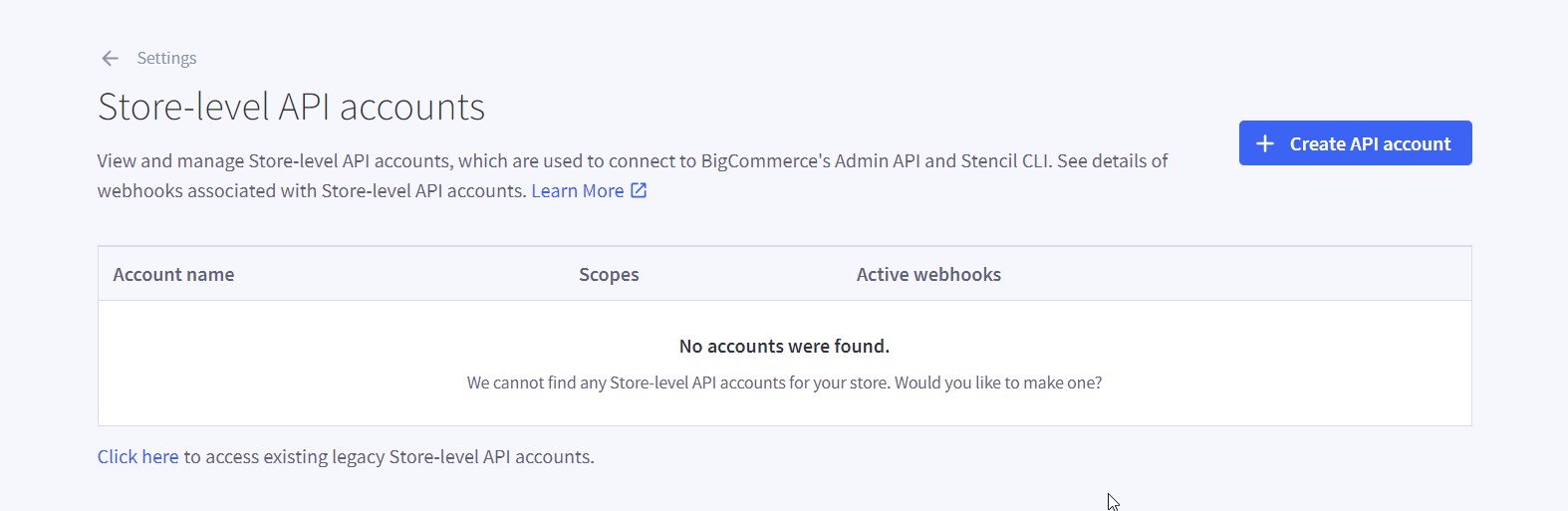Create Or View An API Account